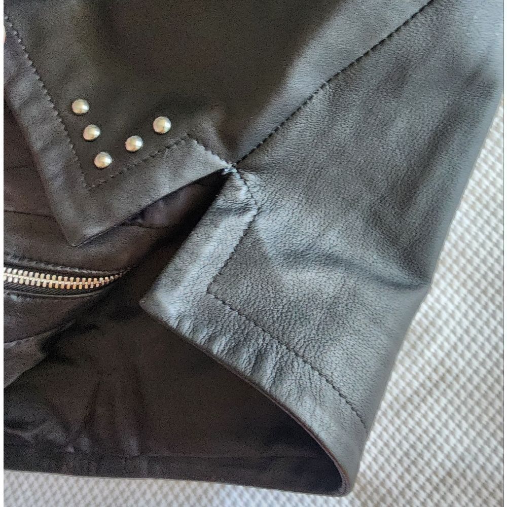 Karl Lagerfeld leather skirt new with tags dark academia preppy gothic chunky - Picture 9 of 12